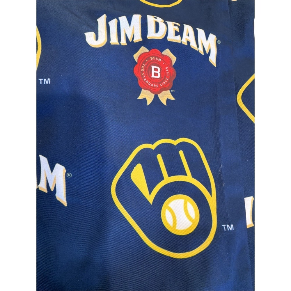 Milwaukee Brewers Jim Beam BSA/MLB 22 Drink Smart Overalls Bibs Size Medium EUC - Picture 2 of 10